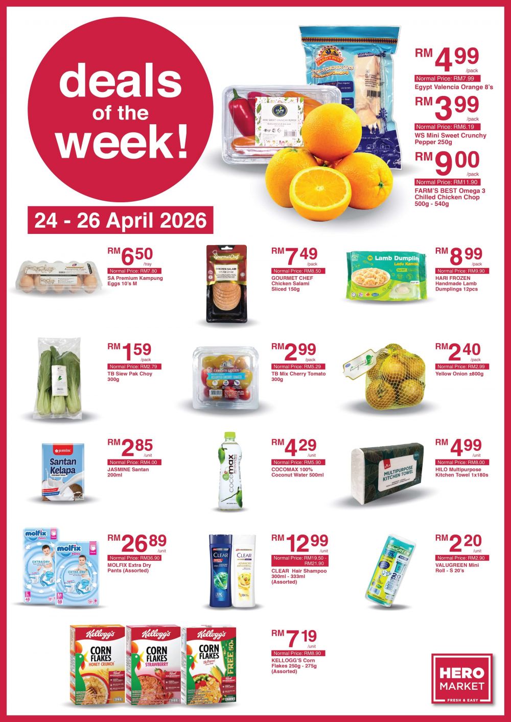 Hero Market Weekend Promotion: Deals of the Week - Siew Pak Choy RM1.59 & Molfix RM26.89 | 24-26 April 2026 Hero Market Weekend Promotion: Deals of the Week - Siew Pak Choy RM1.59 & Molfix RM26.89 | 24-26 April 2026