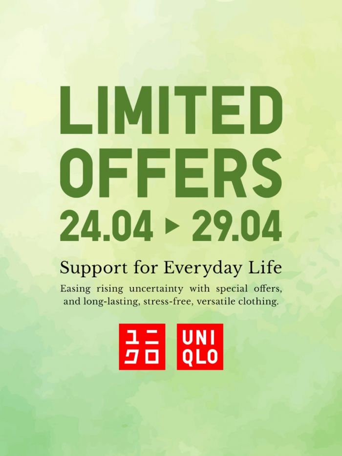 UNIQLO Sale: Limited Offers - AIRism Tops from RM39.90 | 24-29 April 2026 UNIQLO Sale: Limited Offers - AIRism Tops from RM39.90 | 24-29 April 2026