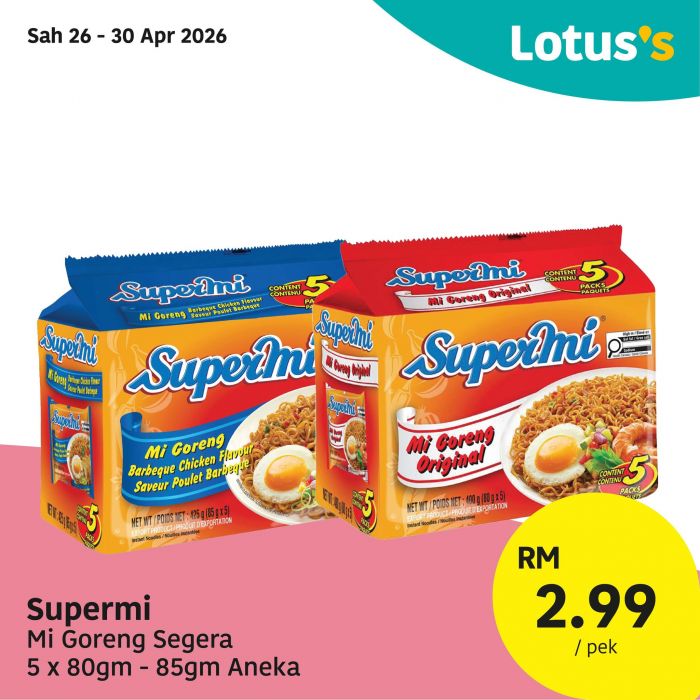 最新 Lotus's 促销 (2026年4月26日起):Untung Besar 大减价 | 净鸡只需RM7.49/kg
