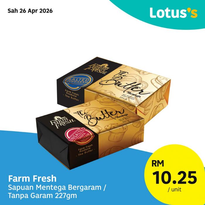 最新 Lotus's 促销 (2026年4月26日起):Janji Semua Sukaaa! | 面包与冰淇淋买一送一