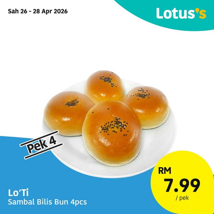 最新 Lotus's 促销 (2026年4月26日起):Janji Semua Sukaaa! | 面包与冰淇淋买一送一