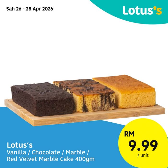 最新 Lotus's 促销 (2026年4月26日起):Janji Semua Sukaaa! | 面包与冰淇淋买一送一