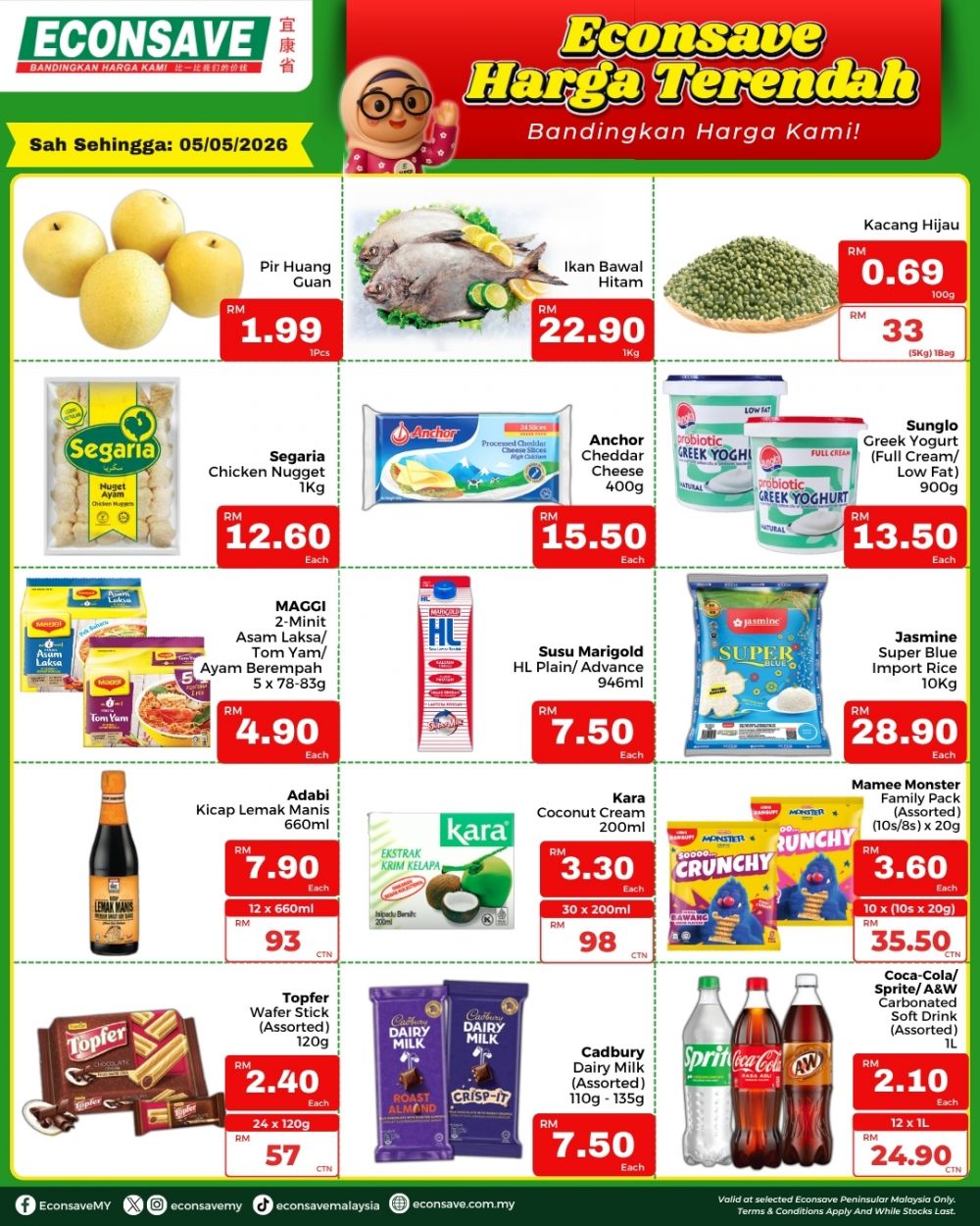 Econsave Promotion: Harga Terendah Sale - Maggi RM4.90 & Low Price Groceries | 26 Apr - 5 May 2026 Econsave Promotion: Harga Terendah Sale - Maggi RM4.90 & Low Price Groceries | 26 Apr - 5 May 2026