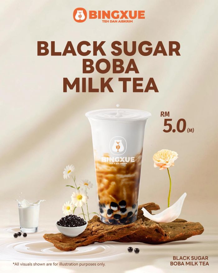Bingxue Menu Launch: Black Sugar Boba Milk Tea - Only RM5.00! | May 2026 Bingxue Menu Launch: Black Sugar Boba Milk Tea - Only RM5.00! | May 2026