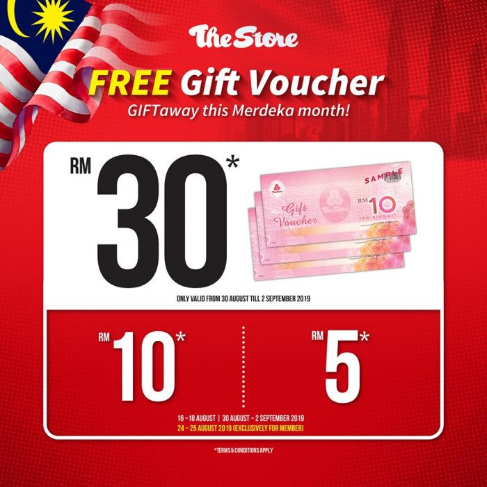 The Store Merdeka Promotion FREE Gift Voucher (30 August
