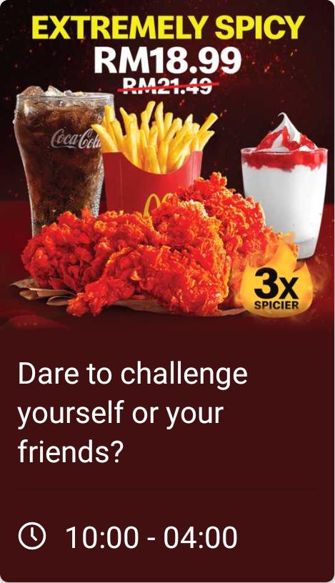 McDonald's Extra Spicy Ayam Goreng McD Promotion (valid until 16 October  2019)
