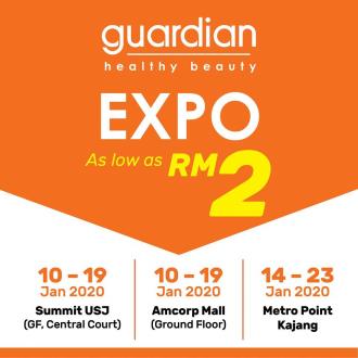 Guardian Expo As Low As RM2 at Summit USJ, Amcorp Mall & Metro Point Kajang (10 January 2020 - 23 January 2020)