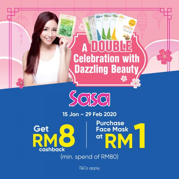 Sasa Double Reward Promotion With Touch 'n Go eWallet (15 Jan 2020 - 29 Feb 2020)