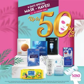 Sasa Facial Mask Sale Up To 50% OFF (17 January 2020 - 20 January 2020)