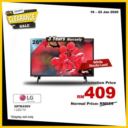COURTS Balik Kampung Clearance Sale (16 Jan 2020 - 22 Jan 2020)