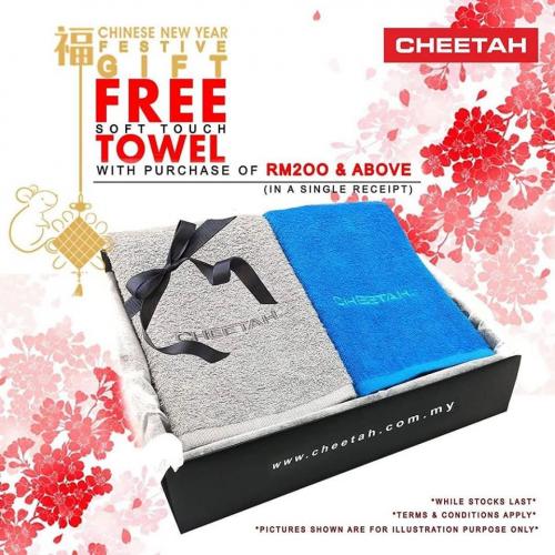 Cheetah CNY Sale FREE Towel at Genting Highlands Premium Outlets (18 Jan 2020 onwards)