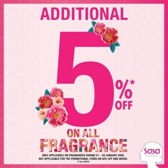 Sasa CNY Fragrance Sale Additional 5% OFF (1 January 0001 - 28 January 2020)