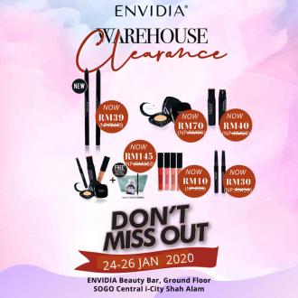 Envidia Warehouse Clearance Sale Up To 85% OFF at SOGO Central i-City Shah Alam (24 January 2020 - 26 January 2020)