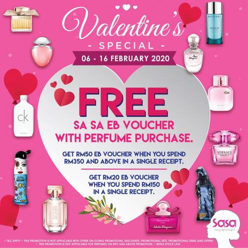 Sasa Valentine's Sale FREE EB Voucher (6 Feb 2020 - 16 Feb 2020)