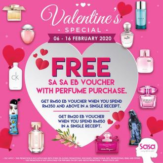 Sasa Valentine's Sale FREE EB Voucher (6 February 2020 - 16 February 2020)