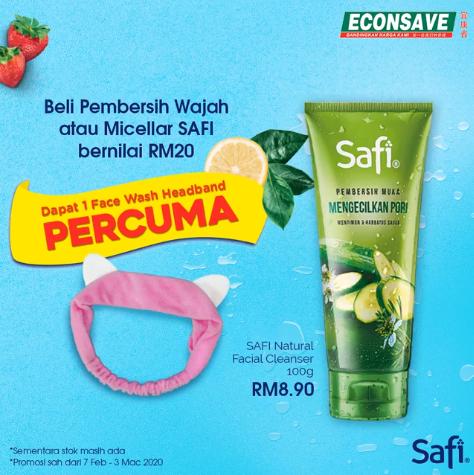 Econsave FREE Face Wash Headband Promotion (7 Feb 2020 - 3 Mar 2020)