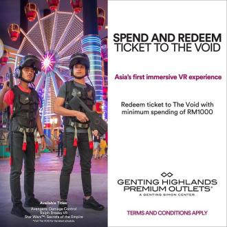 Genting Highlands Premium Outlets FREE Ticket to The VOID Promotion (7 February 2020 - 31 December 2020)