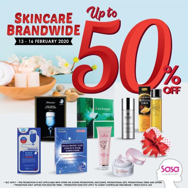 Sasa Skincare Brandwide Sale Up To 50% OFF (13 Feb 2020 - 16 Feb 2020)