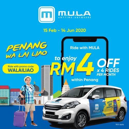 MULA RM4 Discount in Penang Promotion with Touch 'n Go eWallet (15 Feb 2020 - 14 Jun 2020)