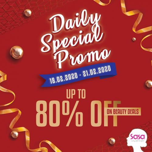 Sasa Beauty Daily Special Promotion Up To 80% OFF (18 Feb 2020 - 21 Feb 2020)