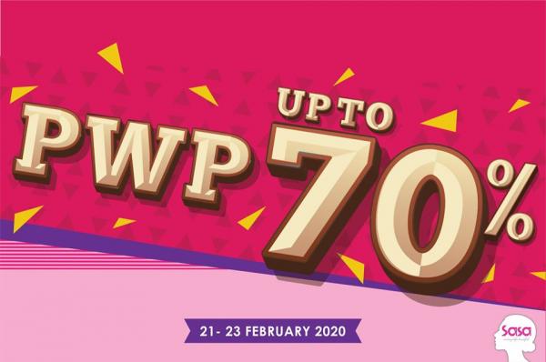 Sasa PWP Promotion Up To 70% OFF (21 Feb 2020 - 23 Feb 2020)