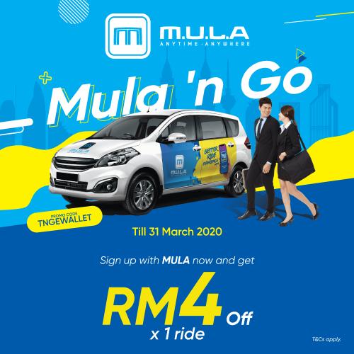 MULA RM4 OFF Promotion with Touch 'n Go eWallet (valid until 31 Mar 2020)