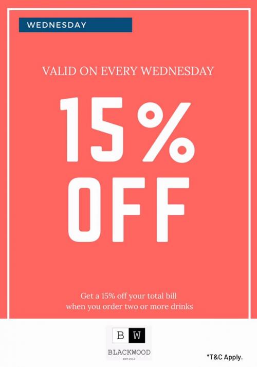 Blackwood Amanjaya Mall, Sungai Petani Wednesday 15% OFF Promotion (every Wednesday)