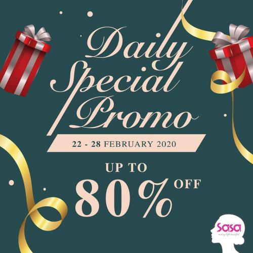 Sasa Daily Special Promotion Up To 80% OFF (22 Feb 2020 - 28 Feb 2020)