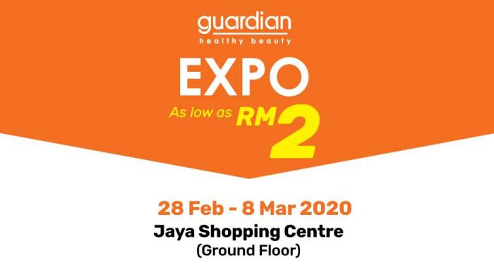 Guardian Expo As Low As RM2 at Jaya Shopping Centre (28 Feb 2020 - 8 Mar 2020)