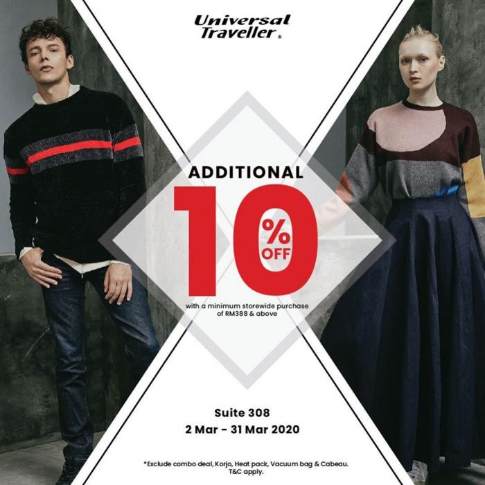 Universal Traveller Special Sale Promotion at Johor Premium Outlets (2 March 2020 - 31 March 2020)