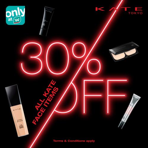 Watsons Kate Face Items Sale 30% OFF (valid until 9 Mar 2020)