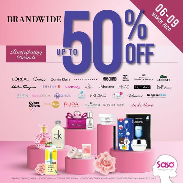Sasa Skincare and Makeup Promotion Up To 50% OFF (6 Mar 2020 - 9 Mar 2020)