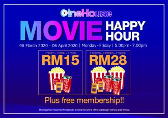 CineHouse Movie Happy Hour Promotion (6 March 2020 - 6 April 2020)