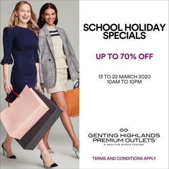 Genting Highlands Premium Outlets School Holiday Promotion Saving Up To 70% (13 March 2020 - 22 March 2020)