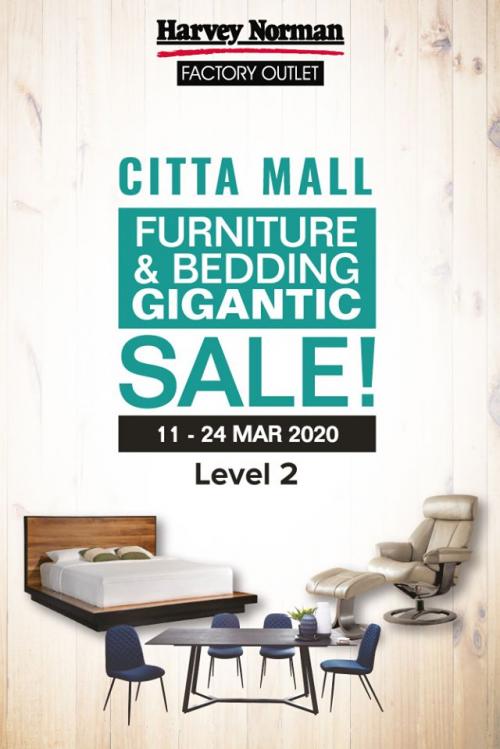 Harvey Norman Citta Mall Furniture & Bedding Gigantic Sale (11 Mar 2020 - 24 Mar 2020)