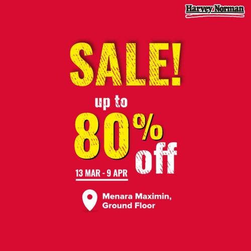 Harvey Norman Clearance Sale Up To 80% OFF at Menara Maximin / Avon HQ (13 Mar 2020 - 9 Apr 2020)