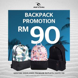 Rip Curl Backpack Promotion at Genting Highlands Premium Outlets (13 March 2020 - 22 March 2020)