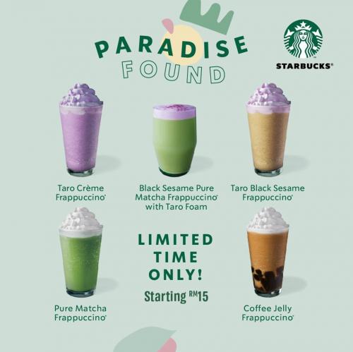 Starbucks Paradise Found Promotion As Low As RM15 (21 Mar 2020 onwards)