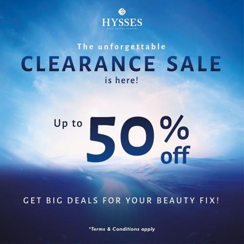 Hysses Clearance Sale Up To 50% OFF (1 Apr 2020 - 30 Apr 2020)