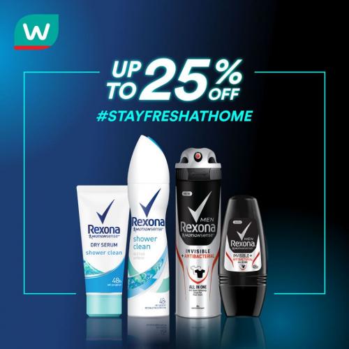 Watsons Online Rexona Products Sale Up To 25% OFF (10 Apr 2020 - 16 Apr 2020)