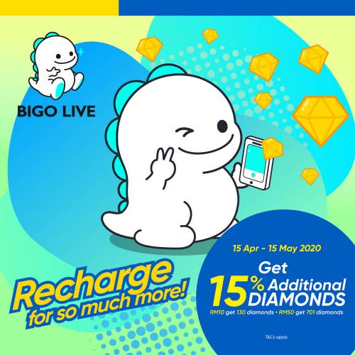 Bigo Live 15% OFF Promotion With Touch 'n Go eWallet (15 Apr 2020 - 15 May 2020)