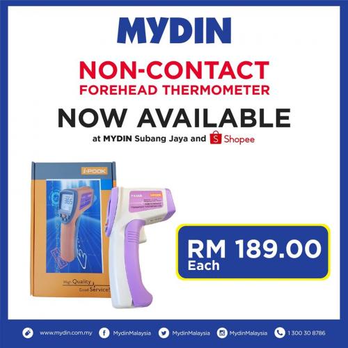MYDIN Non-Contact Forehead Thermometer for Sale (15 Apr 2020 onwards)