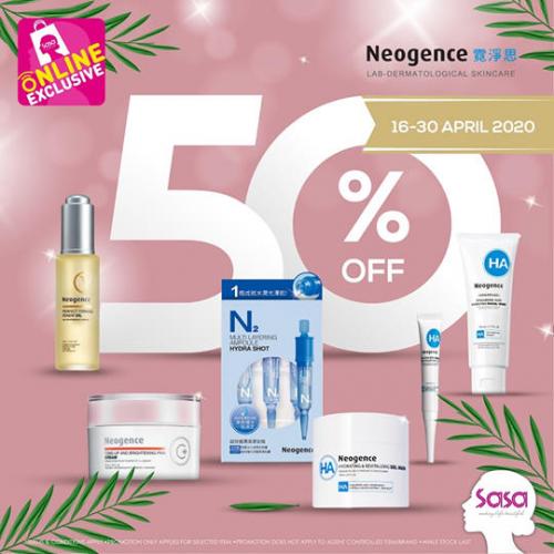 Sasa Online Neogence Skincare Sale 50% Discount (16 Apr 2020 - 30 Apr 2020)