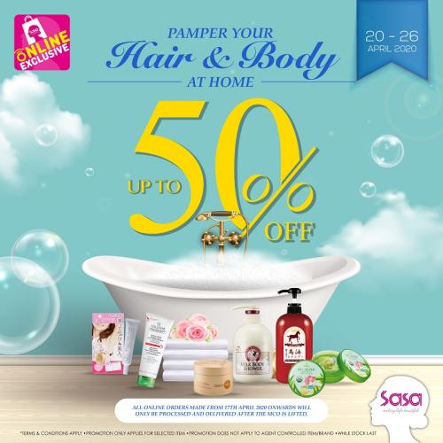 Sasa Online Hair & Body Sale Up To 50% OFF (valid until 26 Apr 2020)