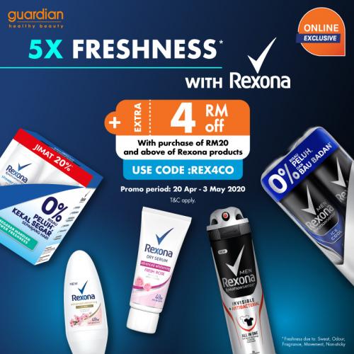 Guardian Online Rexona Promotion (20 Apr 2020 - 3 May 2020)