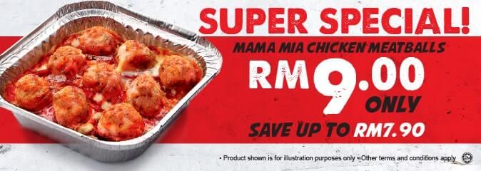Pizza Hut Mama Mia Chicken Meatballs Promotion only RM9.00