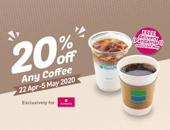 FamilyMart Coffee Promotion 20% OFF via PandaMart (22 Apr 2020 - 5 May 2020) FamilyMart Coffee Promotion 20% OFF via PandaMart (22 Apr 2020 - 5 May 2020)