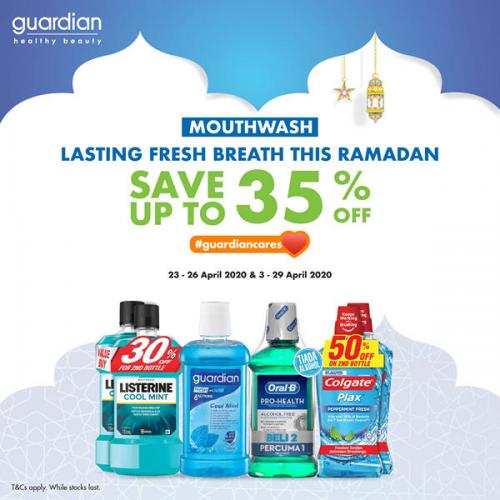 Guardian Ramadan Mouthwash Promotion Save Up To 35% (23 Apr 2020 - 26 Apr 2020)