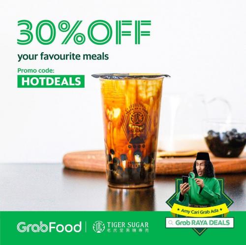 Tiger Sugar Raya 30% OFF Promotion on GrabFood (valid until 23 May 2020) Tiger Sugar Raya 30% OFF Promotion on GrabFood (valid until 23 May 2020)