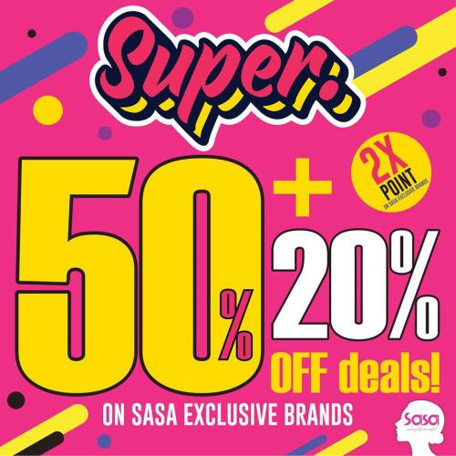Sasa Super Sale 50% + 20% OFF (4 May 2020 onwards)